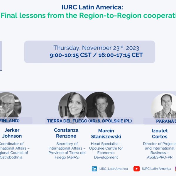 Watch IURC LA Webinar #19 “IURC Latin America: Final lessons from the Region-to-Region cooperation”