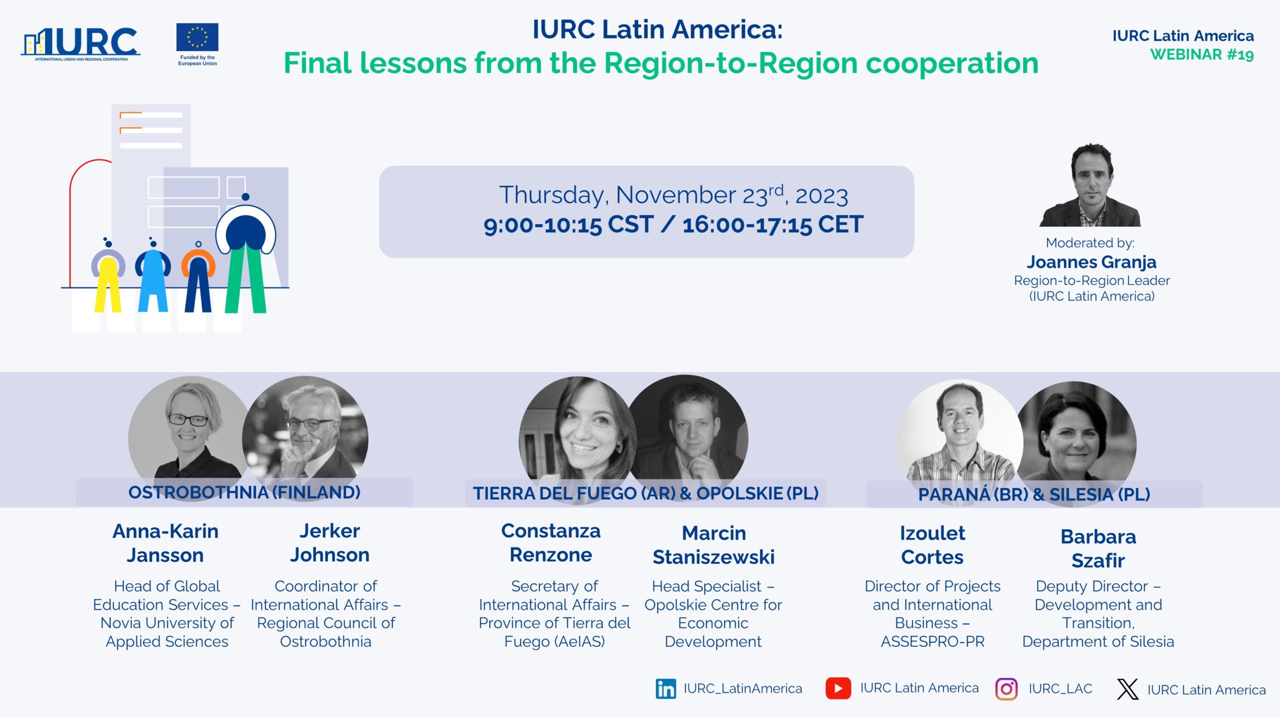 Mira el Webinar #19 de IURC-LA «IURC América Latina: Lecciones finales de la cooperación Región a Región»